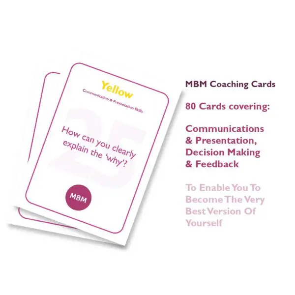 MBM Coaching card with yellow quadrant