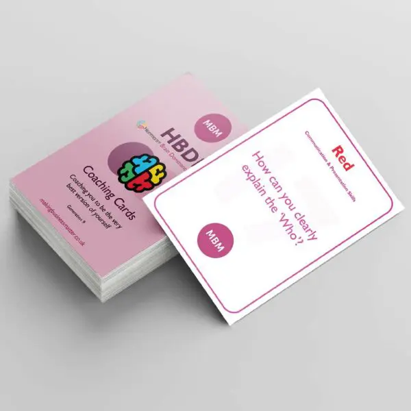 MBM HBDI Coaching card with red quadrant card