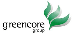 Greencore Group Logo with three green leaf icons
