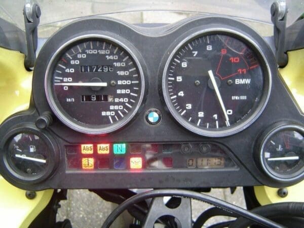 Motorcycle Dashboard with lights and meters