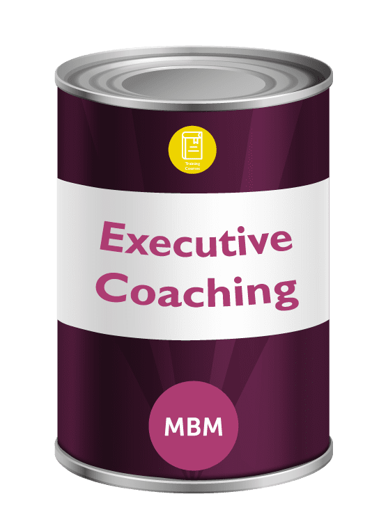 Purple tin with Executive Coaching on the label and MBM logo