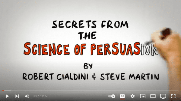 Links to video about the 6 sciences of persuasion 