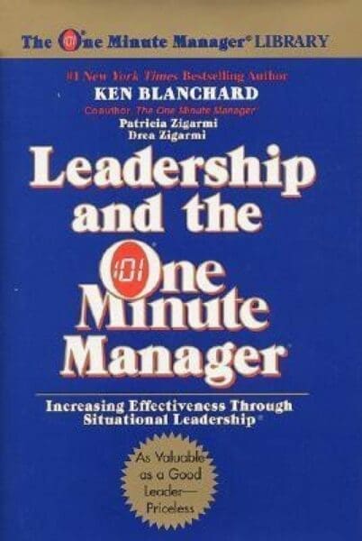 Book cover Leadership and the One Minute Manager by Ken Blanchard self-hep books for trainers
