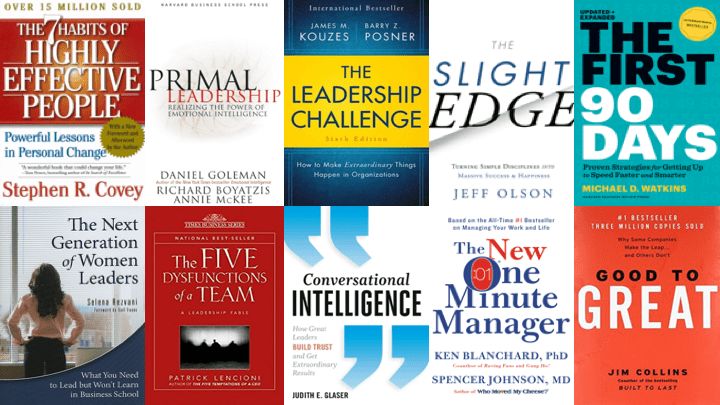 Front covers of Leadership Skills Books