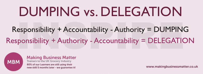 Dumping vs. Delegation business equation definition