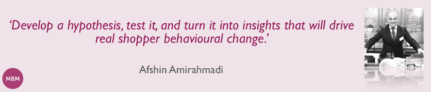 Changing Shopper Behaviour quote from UK Category manager Afshin Amirahmadi