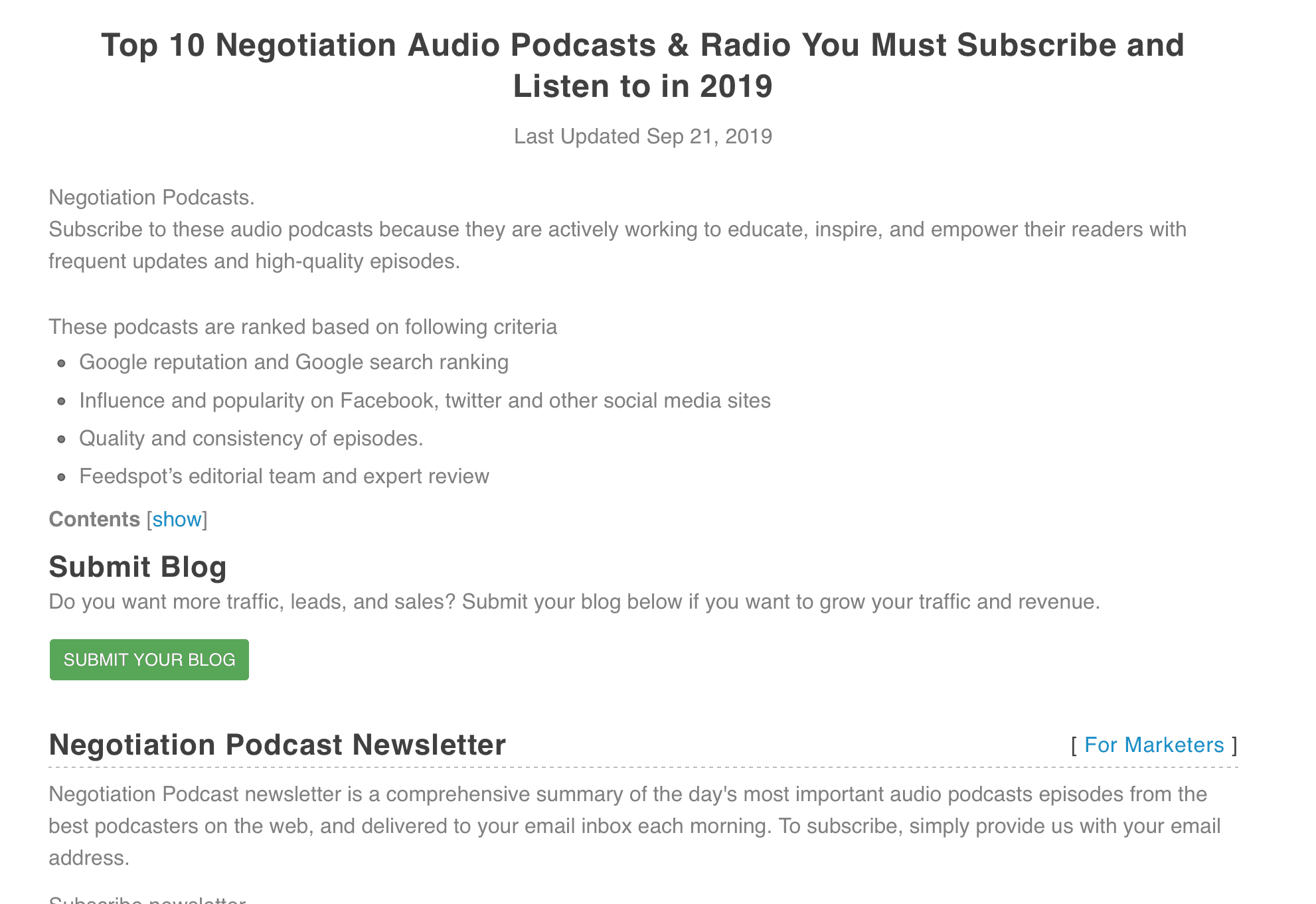 Top 10 Negotiation Audio Podcasts & Radio You Must Subscribe and Listen to in 2019