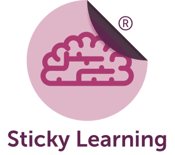 MBM Sticky Learning logo with purple brain icon