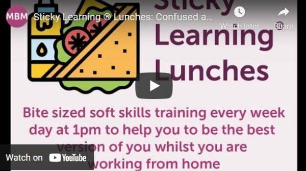 Links to YouTube video on best practice What to Wear When You are Working from Home MBM Sticky Learning Lunches
