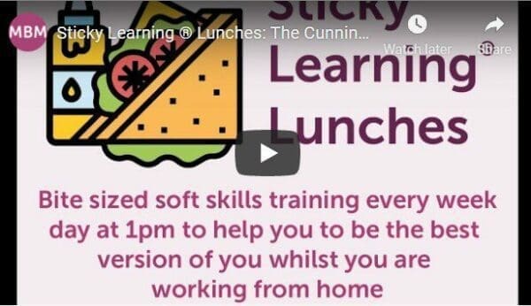 Links to YouTube video The Cunning 4 Stage Sales Plan with Geoff Burch Part #1 Sticky Learning Lunches by MBM