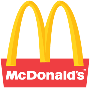 Letter M in yellow with McDonald's underneath