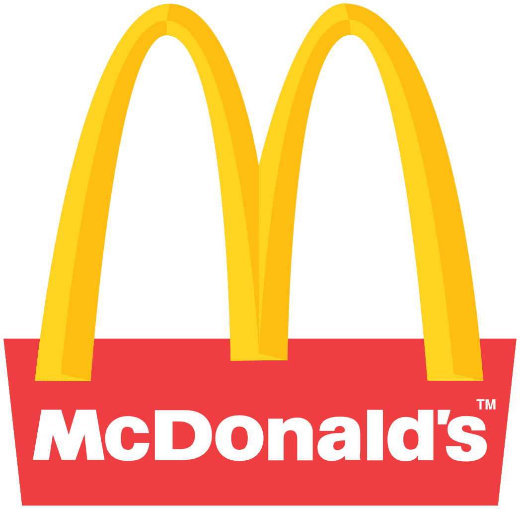 Letter M in yellow with McDonald's underneath