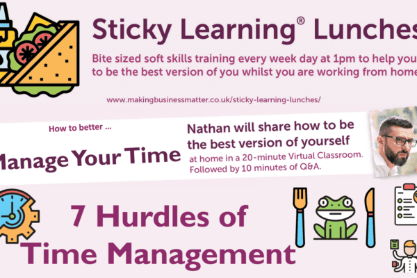 MBM infographic for the 7 hurdles of time management