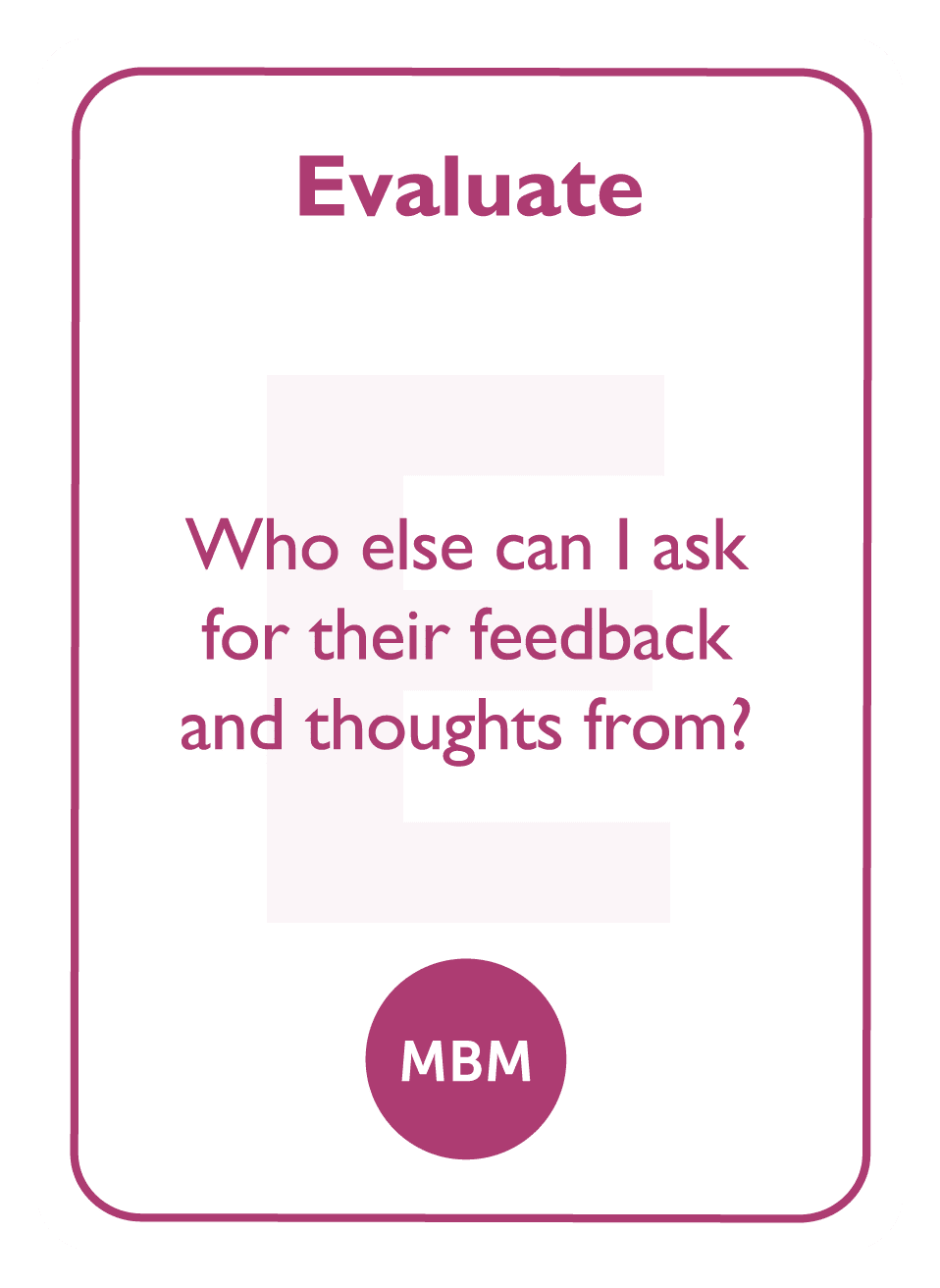 Negotiation coaching card titled Evaluate