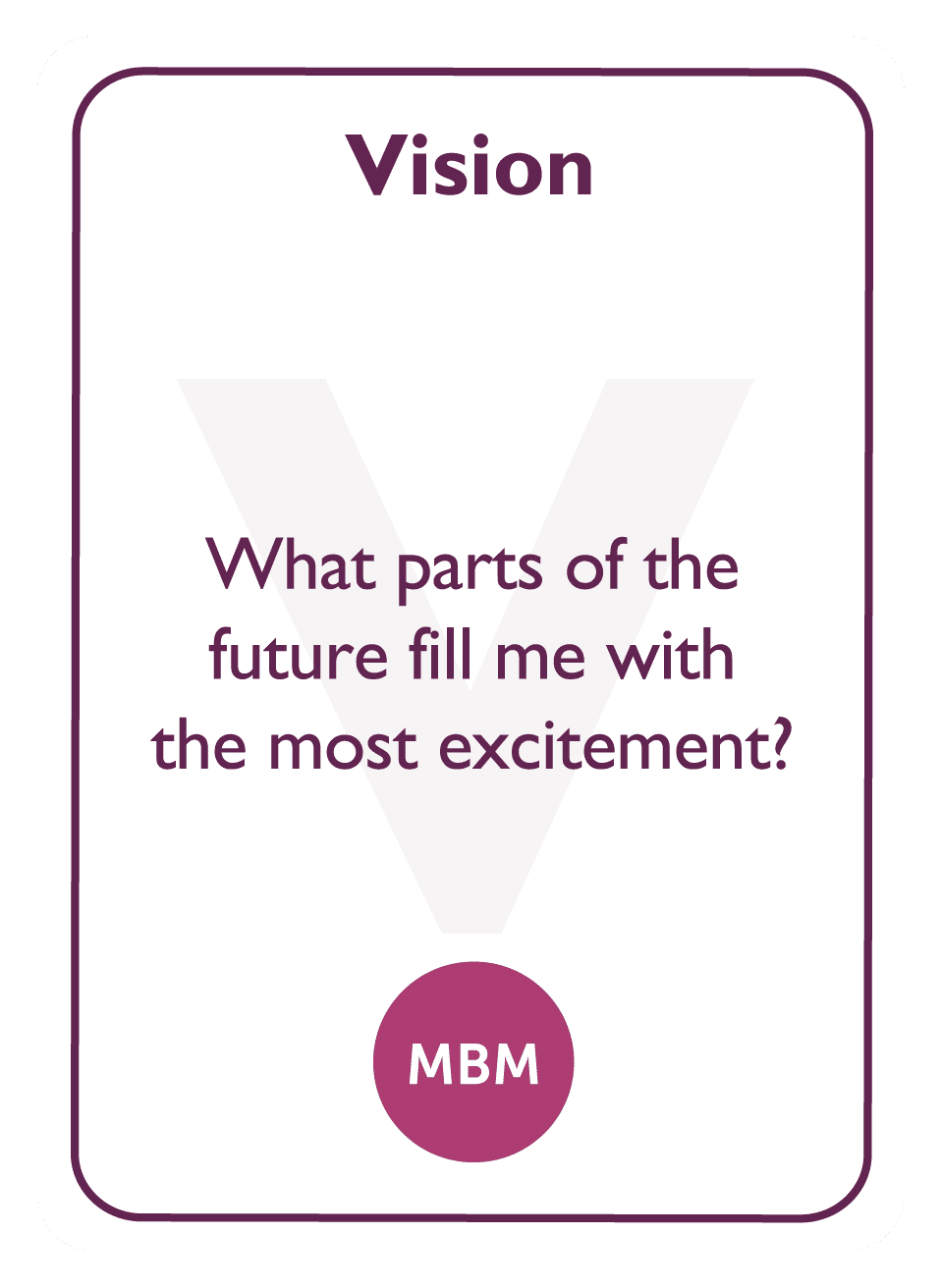 Coaching card titled Vision