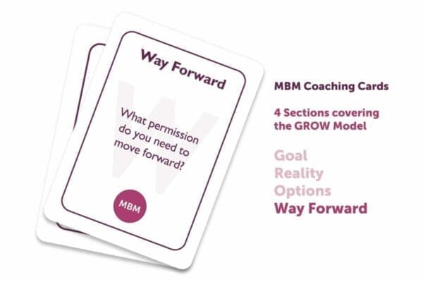 2 GROW coaching cards one on top of another with Way Forward as the title