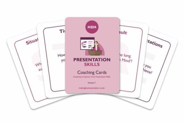Presentation Skills Coaching Cards from MBM