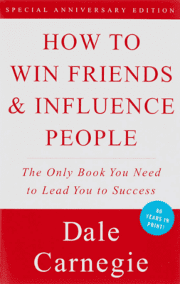 How to Win Friends & Influence People red and white book cover