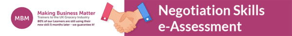 negotiation skills e-assessment banner from MBM