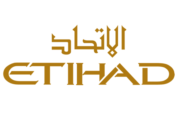 Etihad written in gold letters