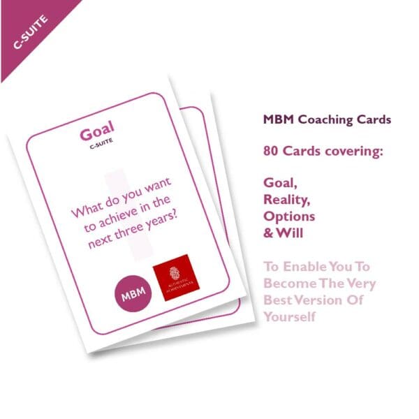 C-Suite coaching card on goal