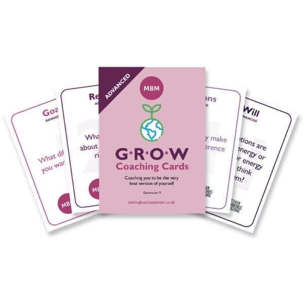 MBM Advanced grow coaching cards fanned out
