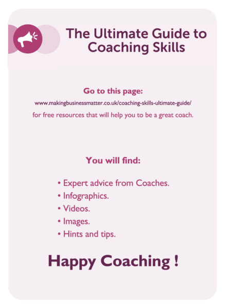 Coaching card titled The Ultimate Guide to Coaching Skills