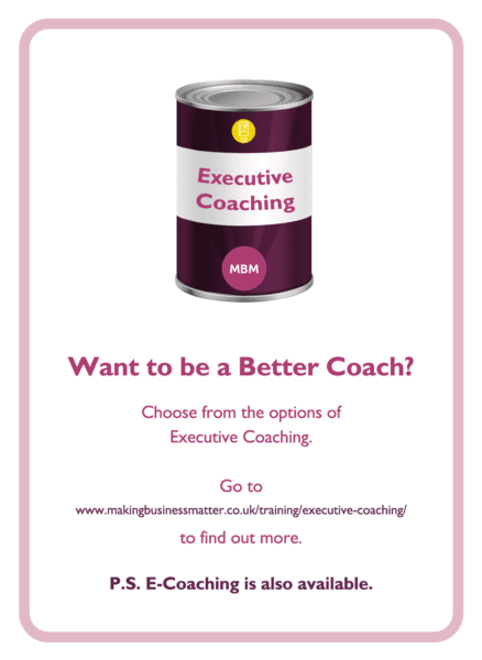 GROW coaching card titled Executive Coaching