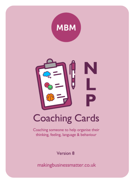 Front of a NLP coaching card