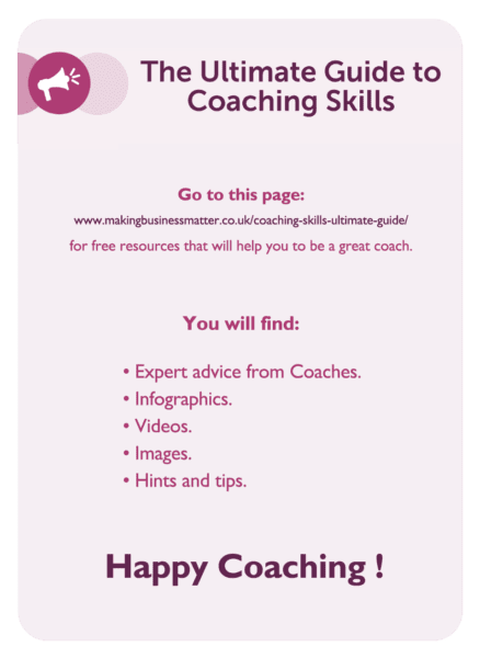 NLP coaching card titled The ultimate guide to coaching skills