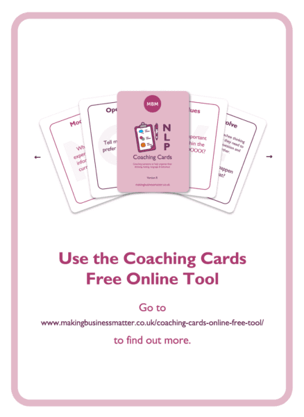 NLP coaching card titled Free Online Tool