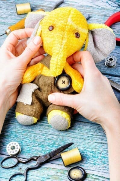 Handmade toy elephant