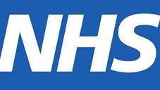 Letters NHS written in white on blue background