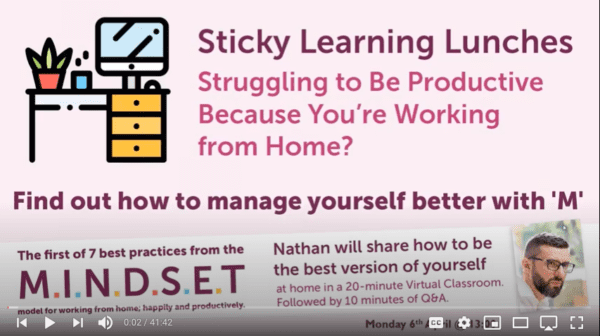 Screenshot from sticky learning lunch video on Manage