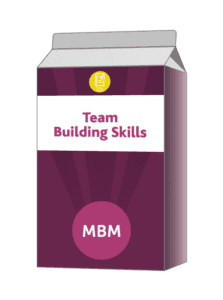 Carton with Team Building Skills on label