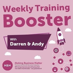 Weekly Training Booster infographic