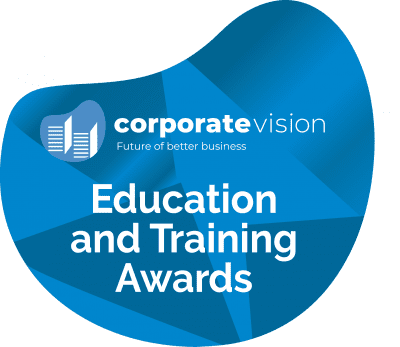 AI Global Media Blue Education and Training Award Logo