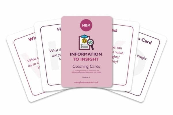 Information to Insight Coaching Cards from MBM Ad banner