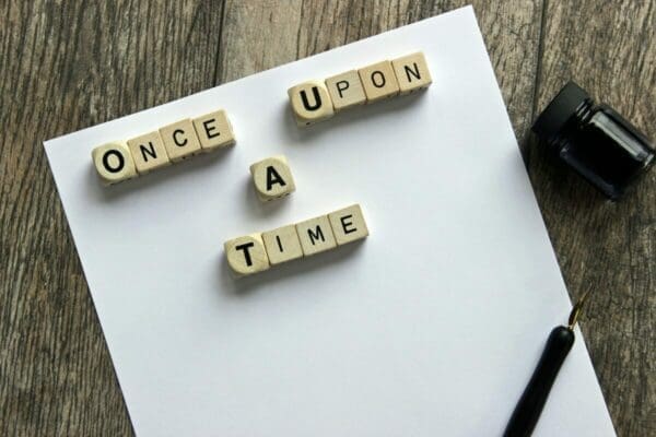 Once Upon a Time written in lettered tiles