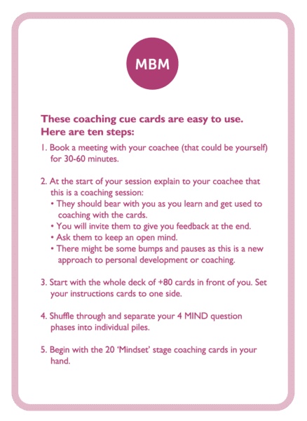 Coaching Cards Instructions from MBM