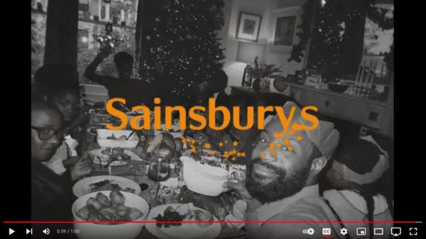 Links to YouTube video Sainsburys Christmas Ad 2020