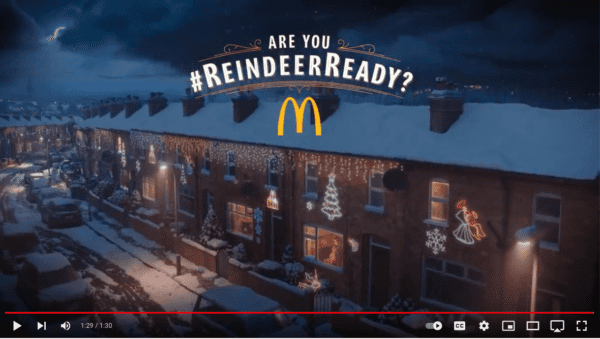 Links to YouTube video McDonalds Christmas Ad 2020
