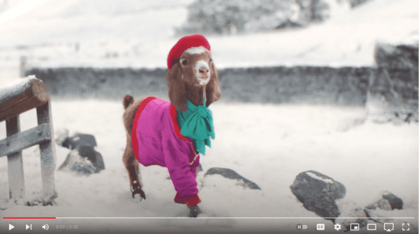 Links to YouTube video TK Maxx Christmas Ad 2020