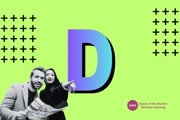 Letter D for Direct with clarity