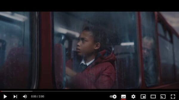 Links to YouTube video about John Lewis Christmas Advert 2021