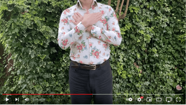 Links to YouTube with MBM Darren demonstrating the Butterfly Tapping Technique for reducing stress