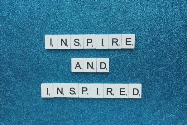 Inspire and inspired scrabble tiles