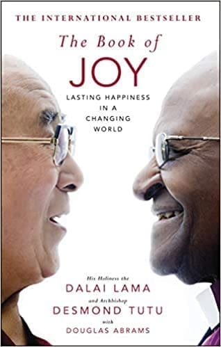 Book cover for the Book of Joy by Dalai Lama, Desmond Tutu, and Douglas