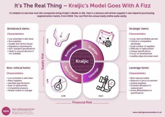 MBM infographic showing Kralji'c Model with four quadrants 