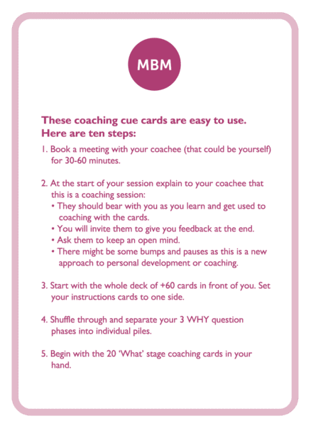 Information to Insight Coaching Card
